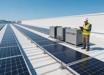 Commercial rooftop solar storage