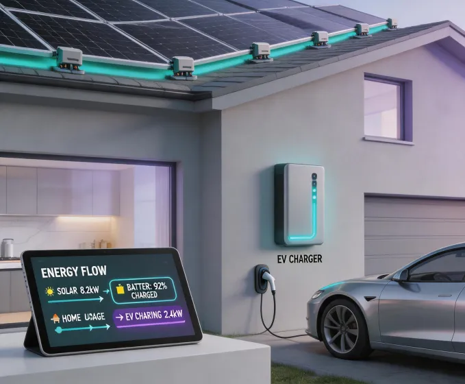 Connected Enphase home energy system