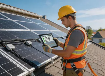 Installer commissioning solar system